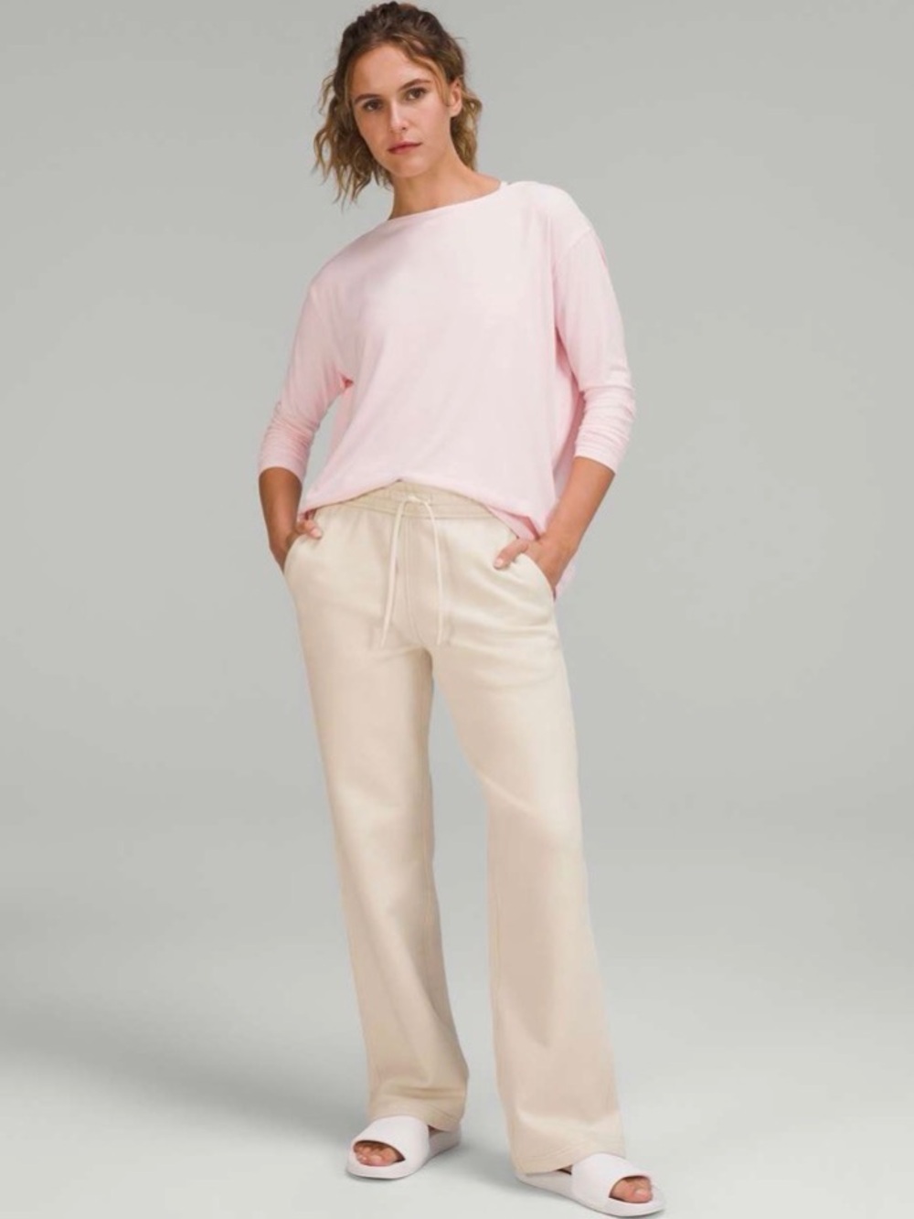 Lululemon Loungeful Straight Leg Pant - White Opal Size 4